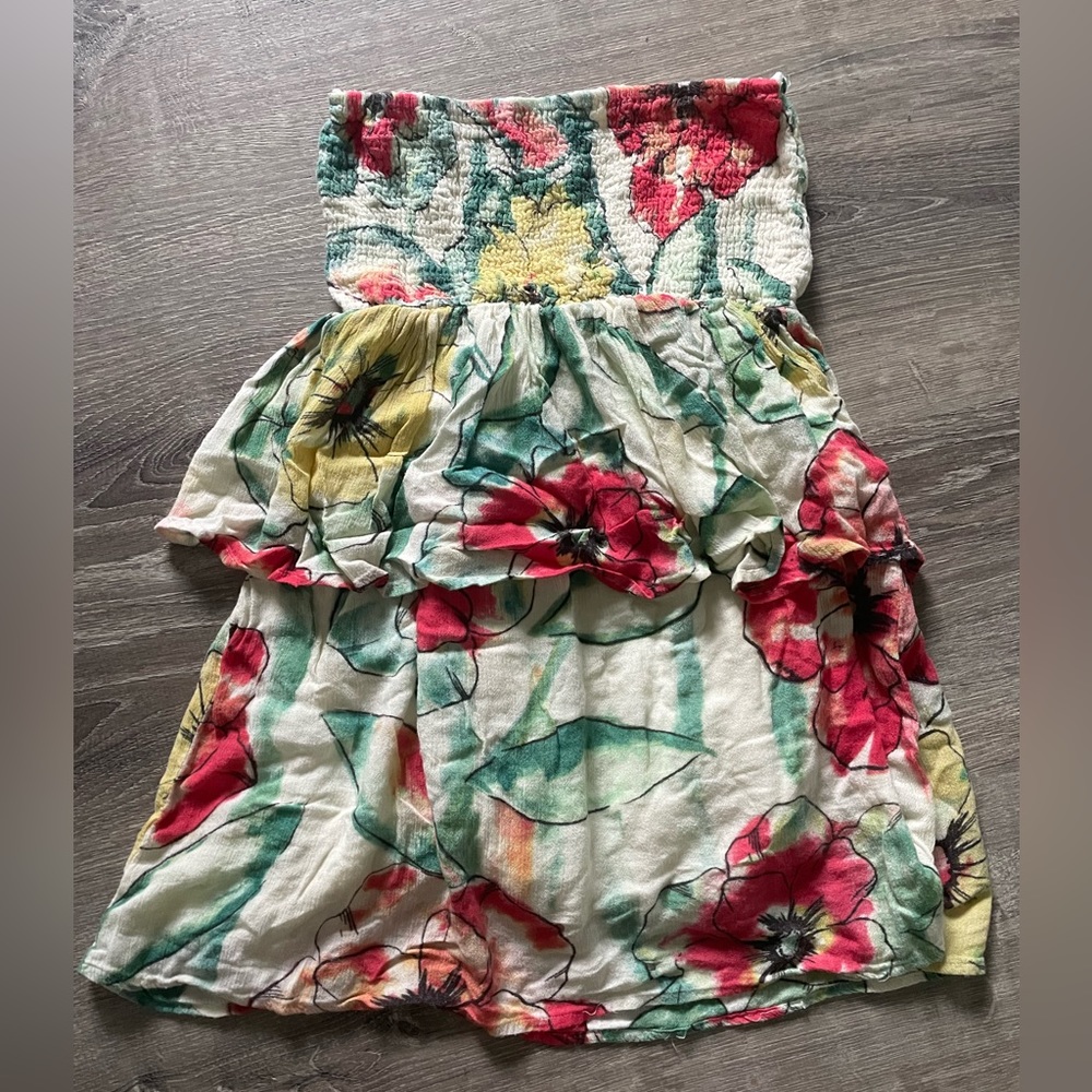 O’Neill ruffle strapless dress